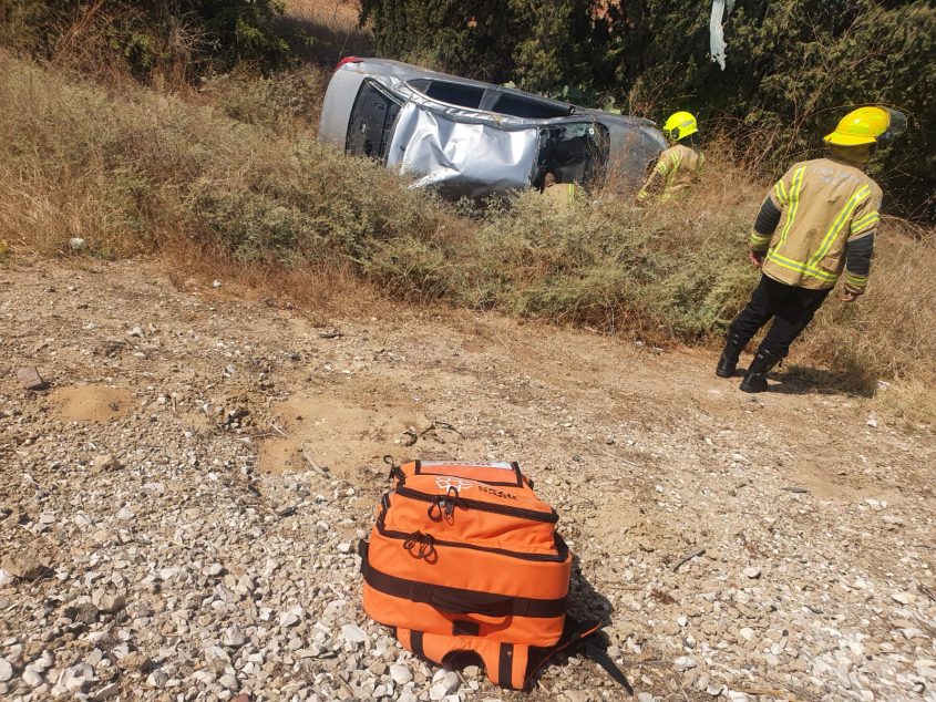 זירת התאונה ליד צומת זיקים. צילום: דוברות איחוד הצלה