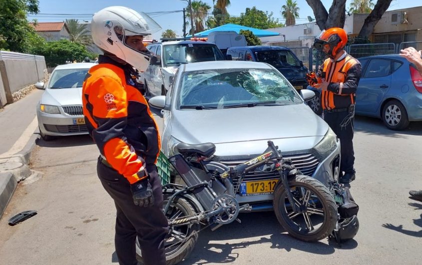 זירת התאונה ברחוב האר"י. צילום: דוברות איחוד הצלה