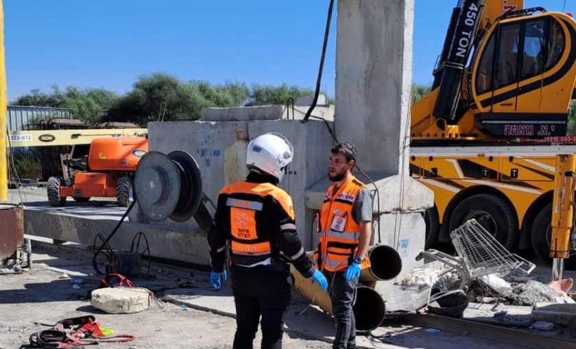 זירת התאונה. צילום: דוברות איחוד הצלה