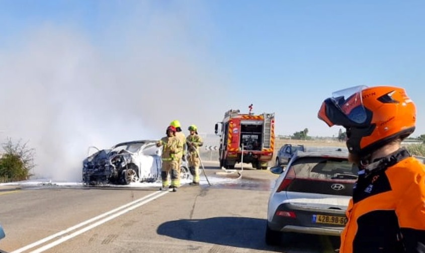 זירת האירוע ליד בית שקמה. צילום: דוברות איחוד הצלה