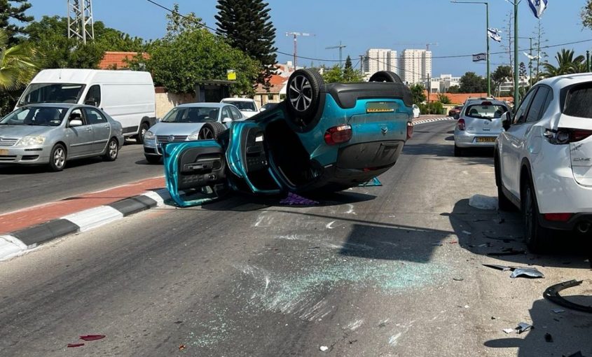 תאונת דרכים באשקלון. צילום ארכיון: אלדד עובדיה