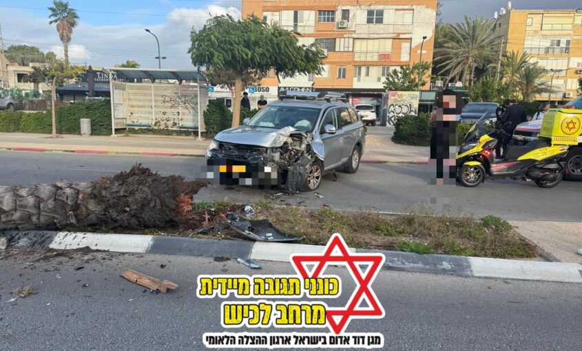 זירת התאונה ברחוב אבא אחימאיר. צילום: מד"א