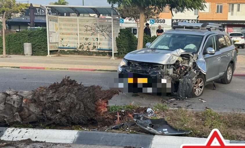 זירת התאונה ברחוב אבא אחימאיר. צילום: מד"א