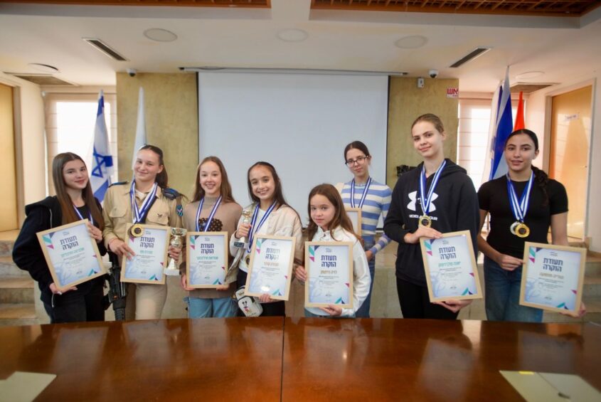 טקס קבלת תעודות הוקרה לספורטאים מצטיינים מאשקלון. צילום: אלדד עובדיה