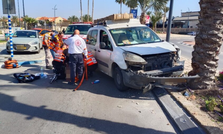 זירת התאונה רחוב יפה נוף. צילום: איחוד הצלה